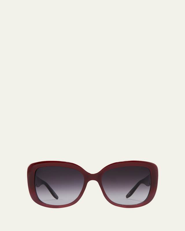 Choupette Oversized Square Acetate Sunglasses, Wine